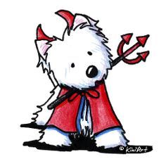 236x236 kim niles westie halloween devil doggie dog westies, white