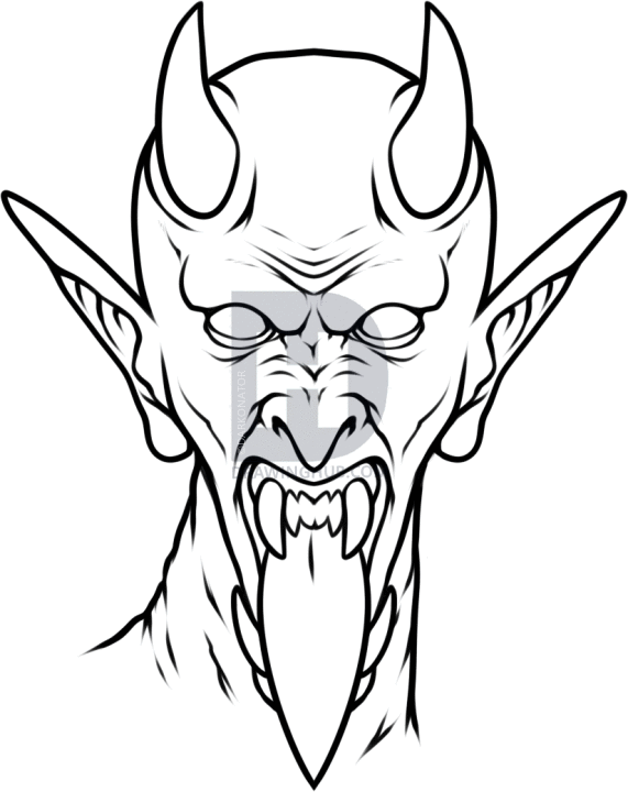 571x720 how to draw a satan tattoo, step