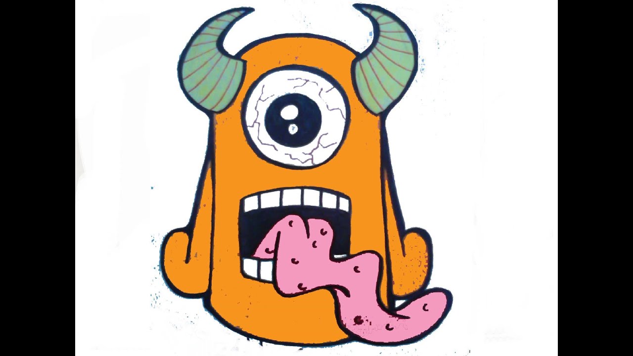 1280x720 How To Draw A One Eye Devil Character