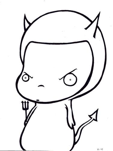 375x501 Devil Drawing