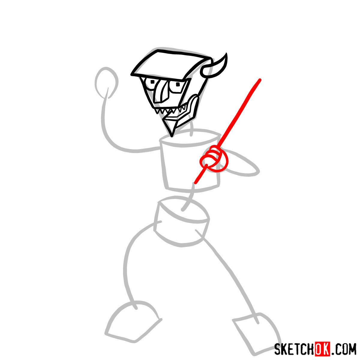 1200x1200 How To Draw Robot Devil