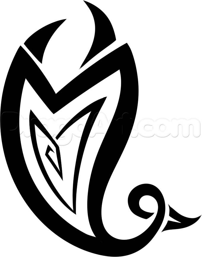 681x864 How To Draw A Devil Heart Tattoo, Step