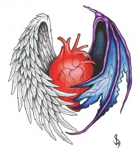 274x300 Angel Tattoos Angel Devil Tattoos Tattoo Design