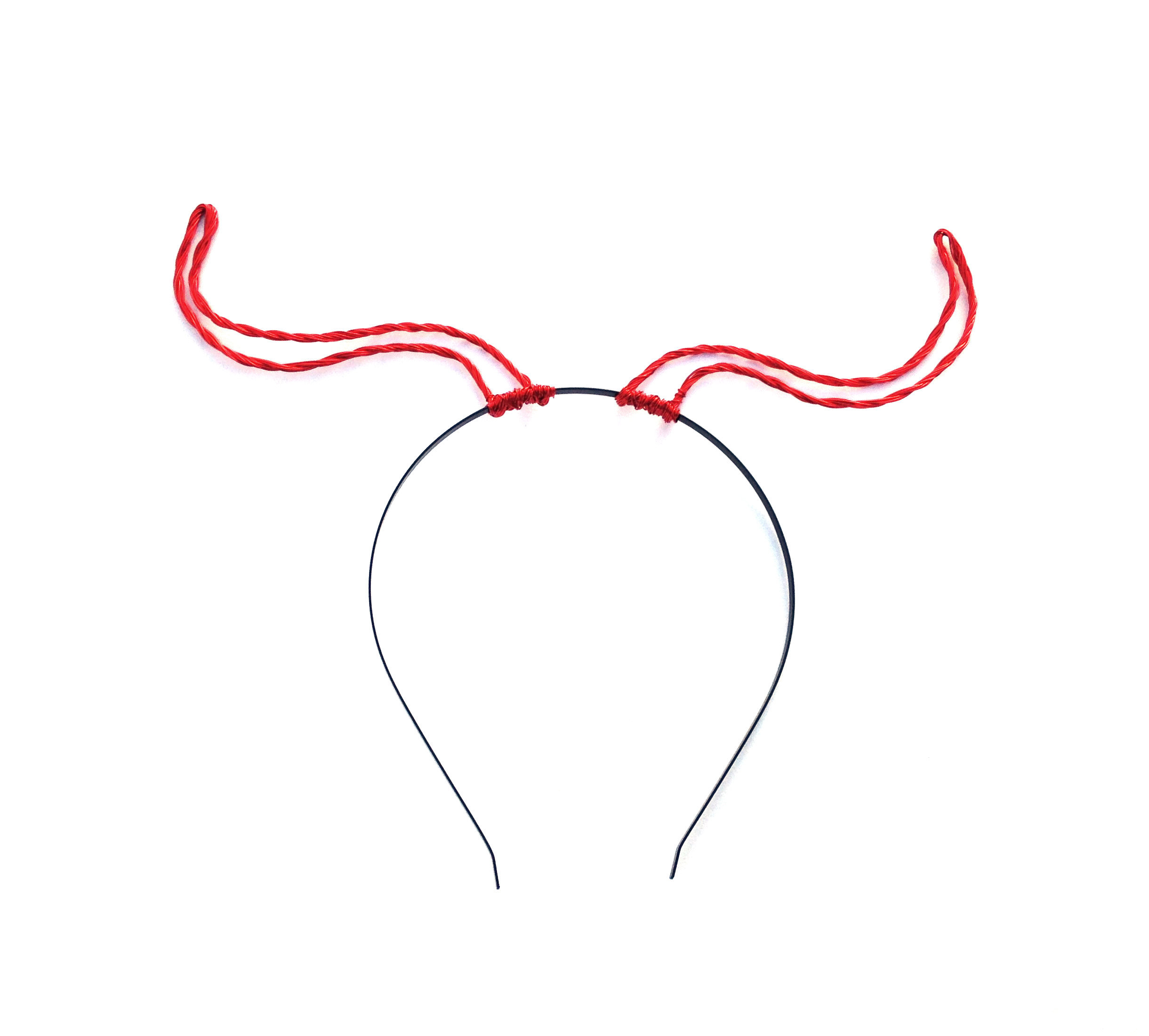 2441x2200 Curled Red Devil Horn Headband Metal Wire Demon Horns Etsy