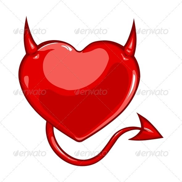 590x590 Heart With Devil Horns And A Tail Tattoos That I Love Devil