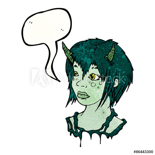 500x500 Cartoon Girl With Devil Horns