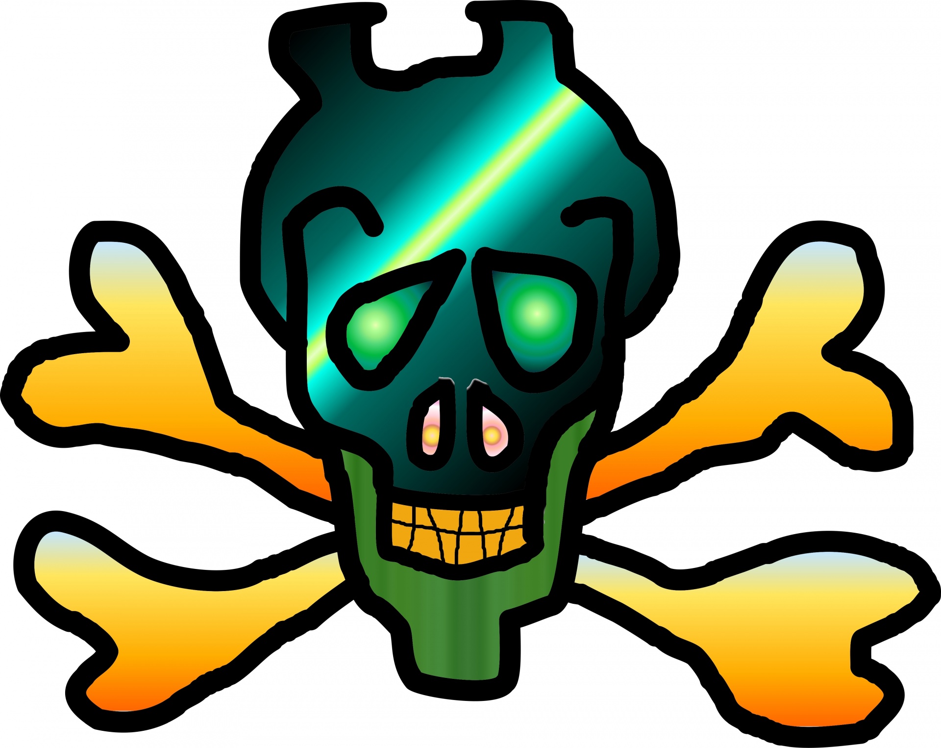 1920x1525 Devil, Skull, Crossbones, Doodle, Drawing