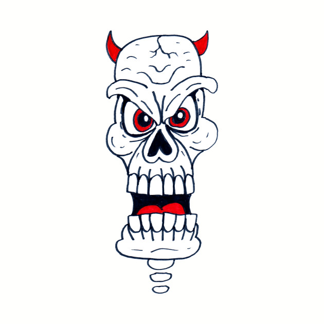 630x630 Doodle Devil Skull