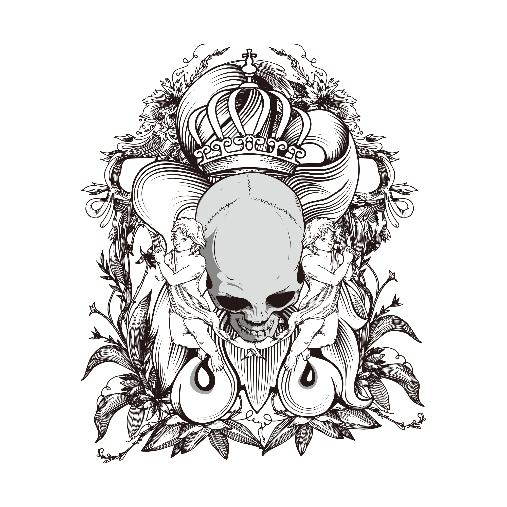 2000x2000 Rotate Resize Tool Demon Drawing Skull