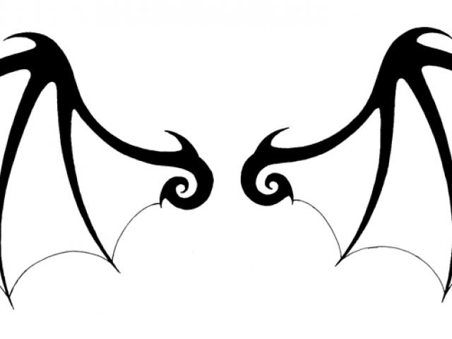 640x480 Drawn Wings Devil