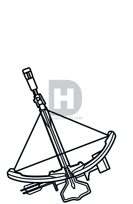 465x714 How To Draw A Crossbow, Draw Crossbows, Step