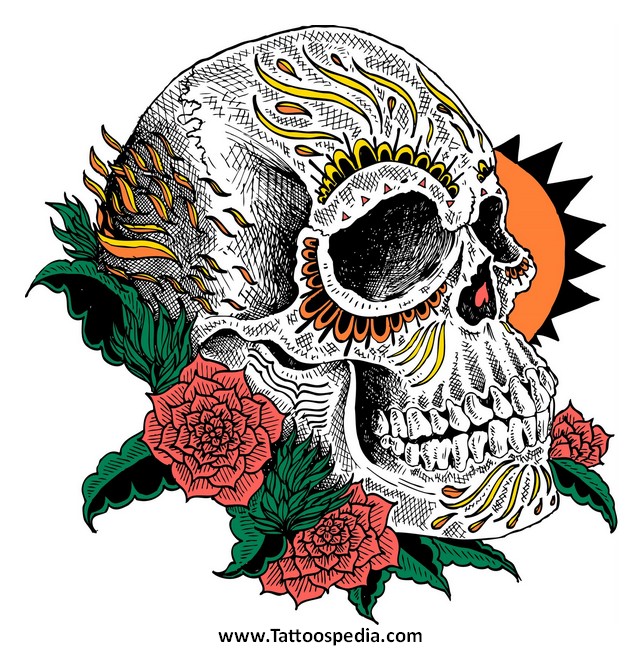 643x650 Skull Tattoos Dia De Los Muertos