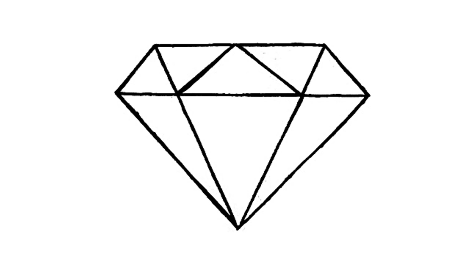 1500x886 Simple Diamond Drawing How To Draw A Easy Youtube