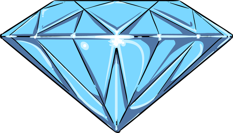 800x457 Isolated Blue Diamond Drawing