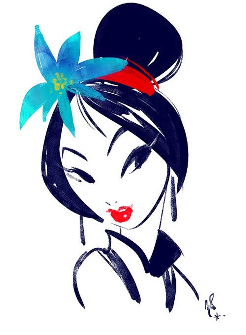 794x1081 Disney Mulan Diy Diamond Painting Photo Mosaic Diamond Etsy