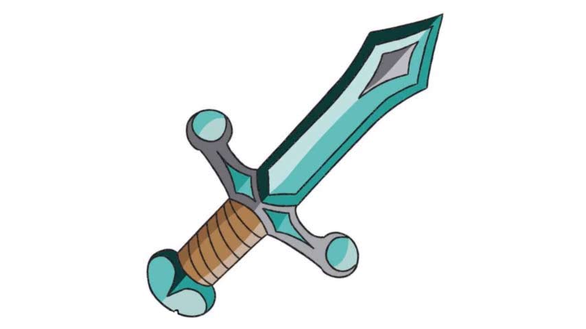 854x480 How To Draw A Giant Diamond Sword Minecraft