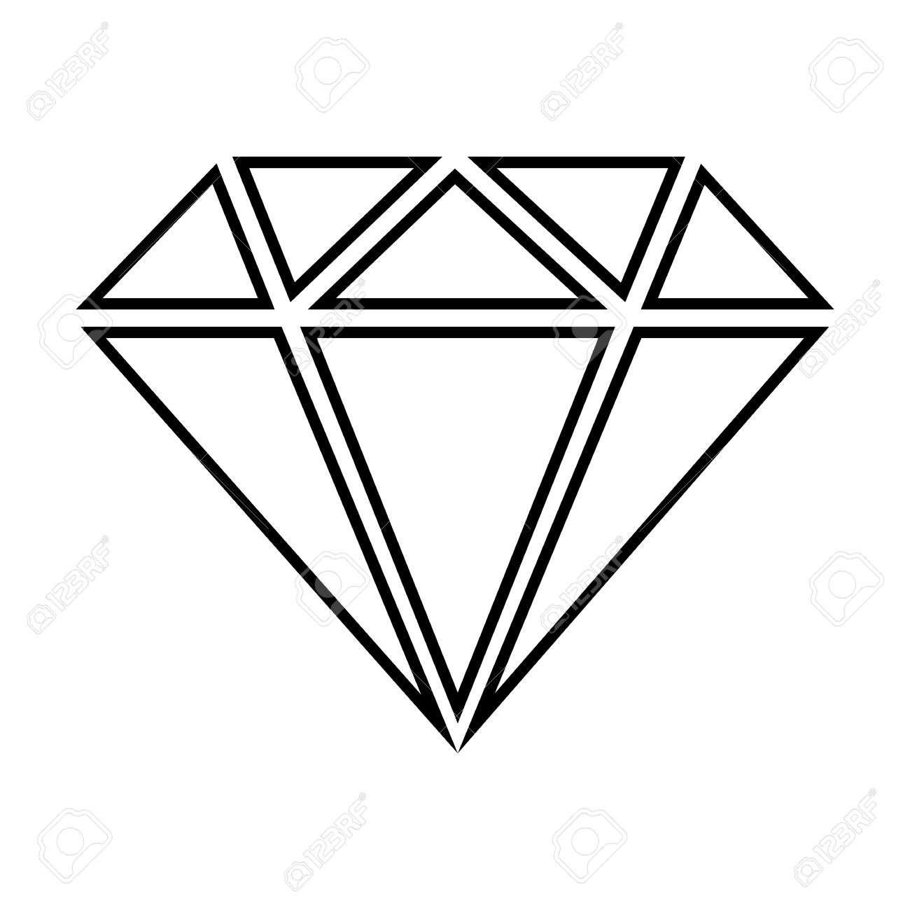 1300x1300 Clipart Diamond Line Drawing Fun Pics Images