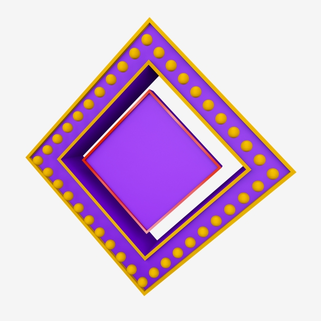 640x640 Purple Diamond Fashion Decorative Drawing, Model, Three