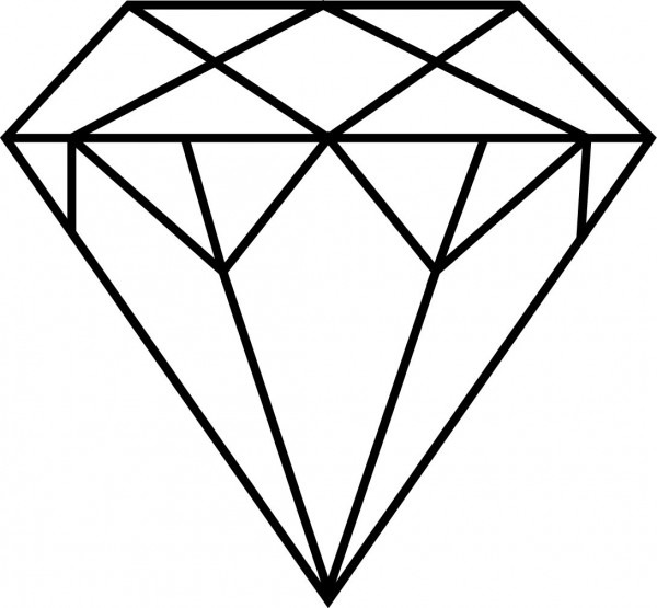 600x555 Simple Diamond Drawing