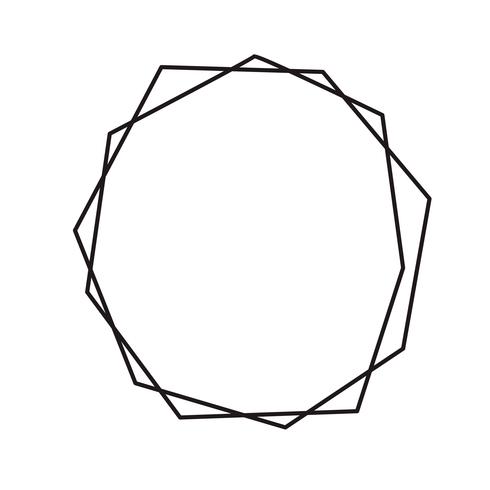 490x490 Black Ink Geometric Diamond With Place For Text Vector Modern