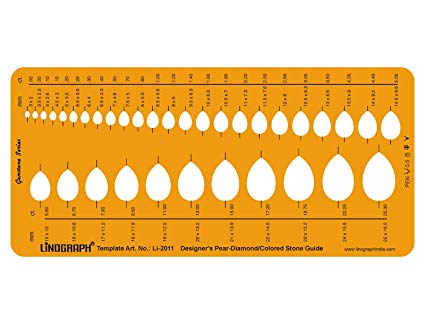 425x324 pear diamond gemstone guide symbols template stencil
