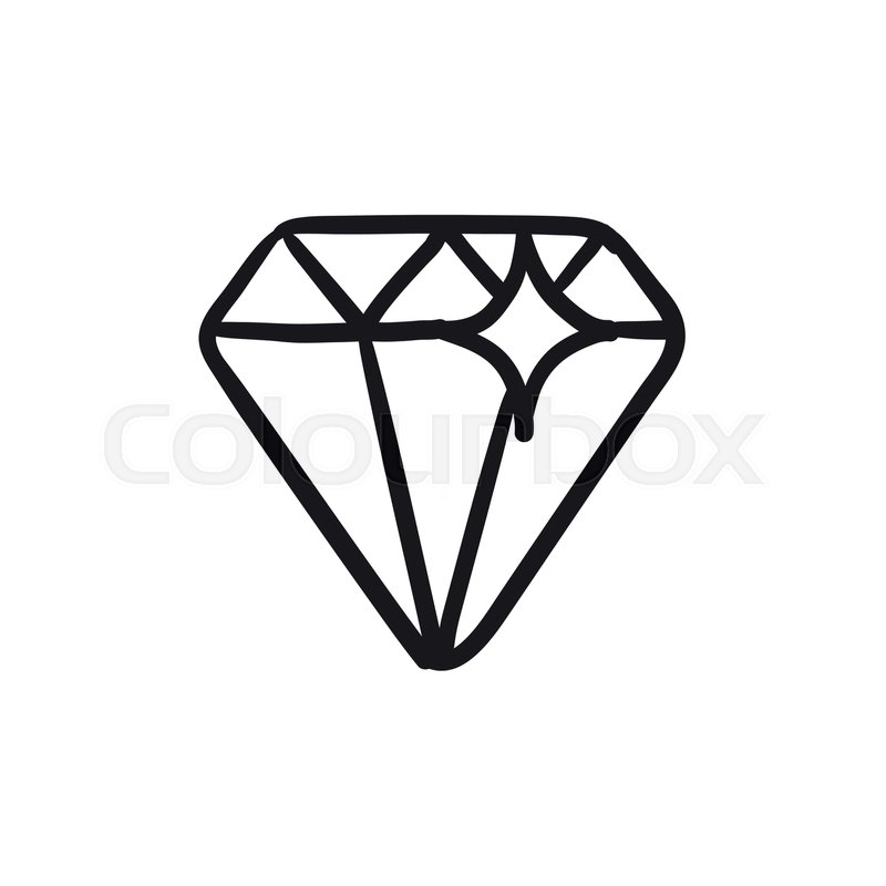 800x800 Diamond Vector Sketch Icon Isolated On Stock Vector Colourbox