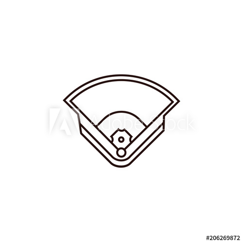 500x500 Baseball Diamond Shaped Field