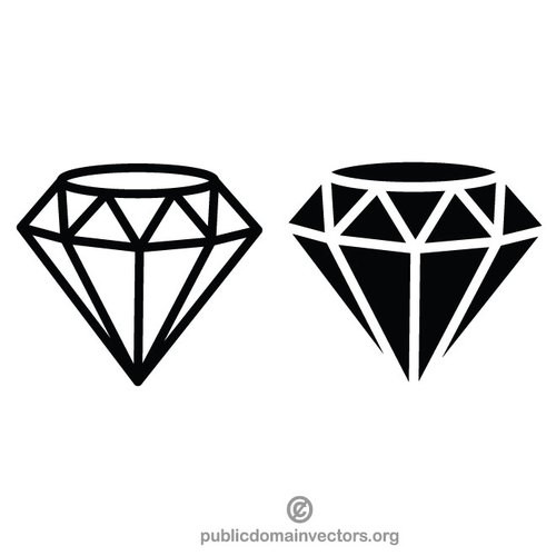 500x500 Diamond Clipart Vector Publicdomain At Diamond Vector