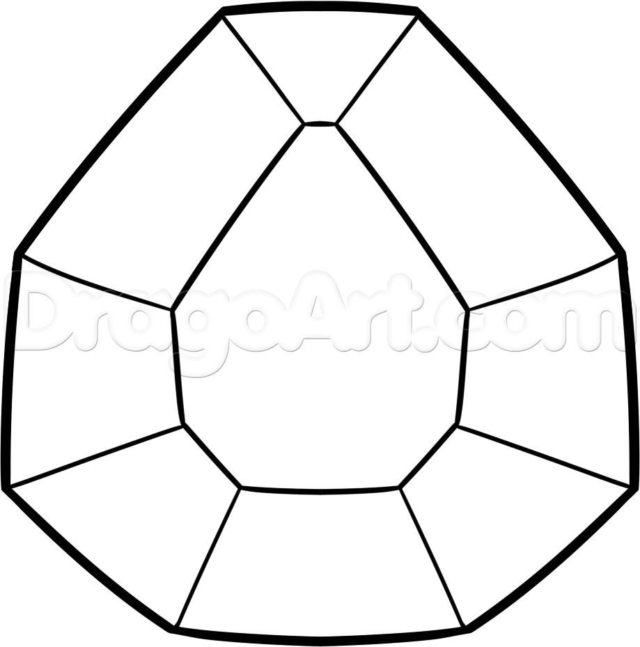 919x929 How To Draw A Minecraft Diamond, Step