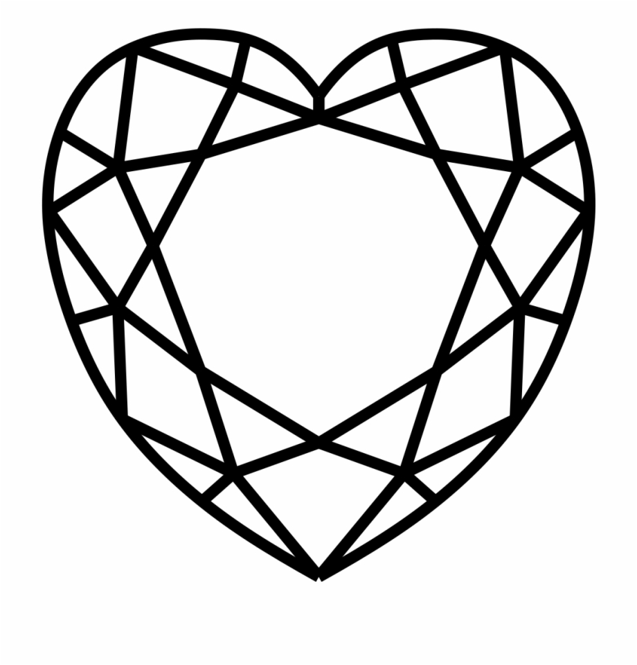 920x960 Diamond Heart Png