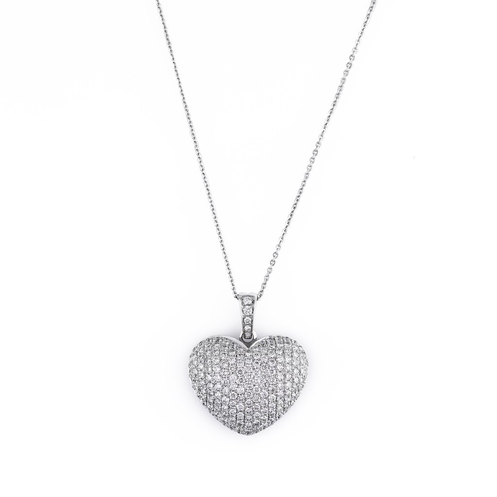 1024x1024 Large Pave Diamond Heart Pendant Necklace Elias Allan