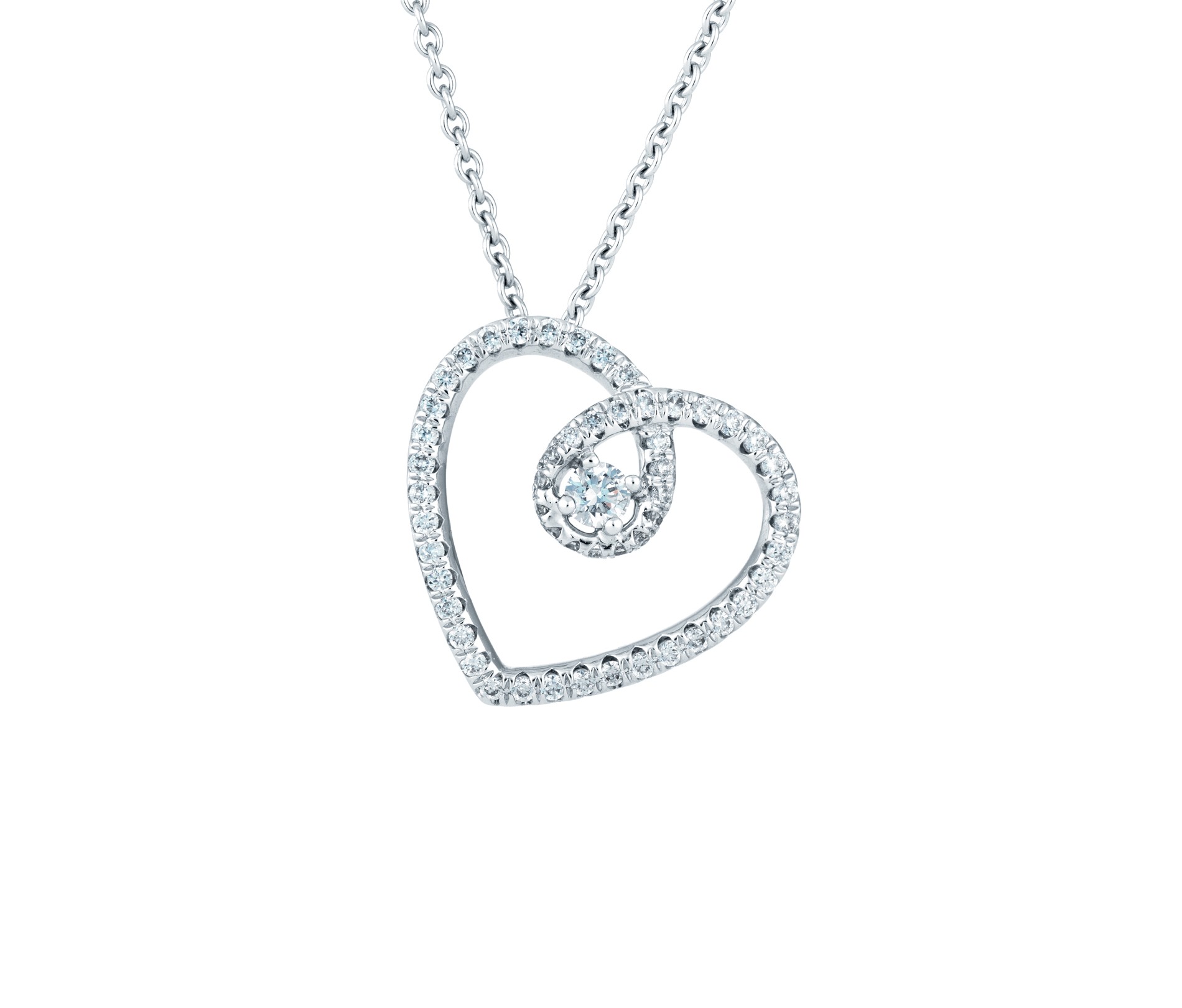 1900x1620 White Gold Heart Diamond Pendant De Beers