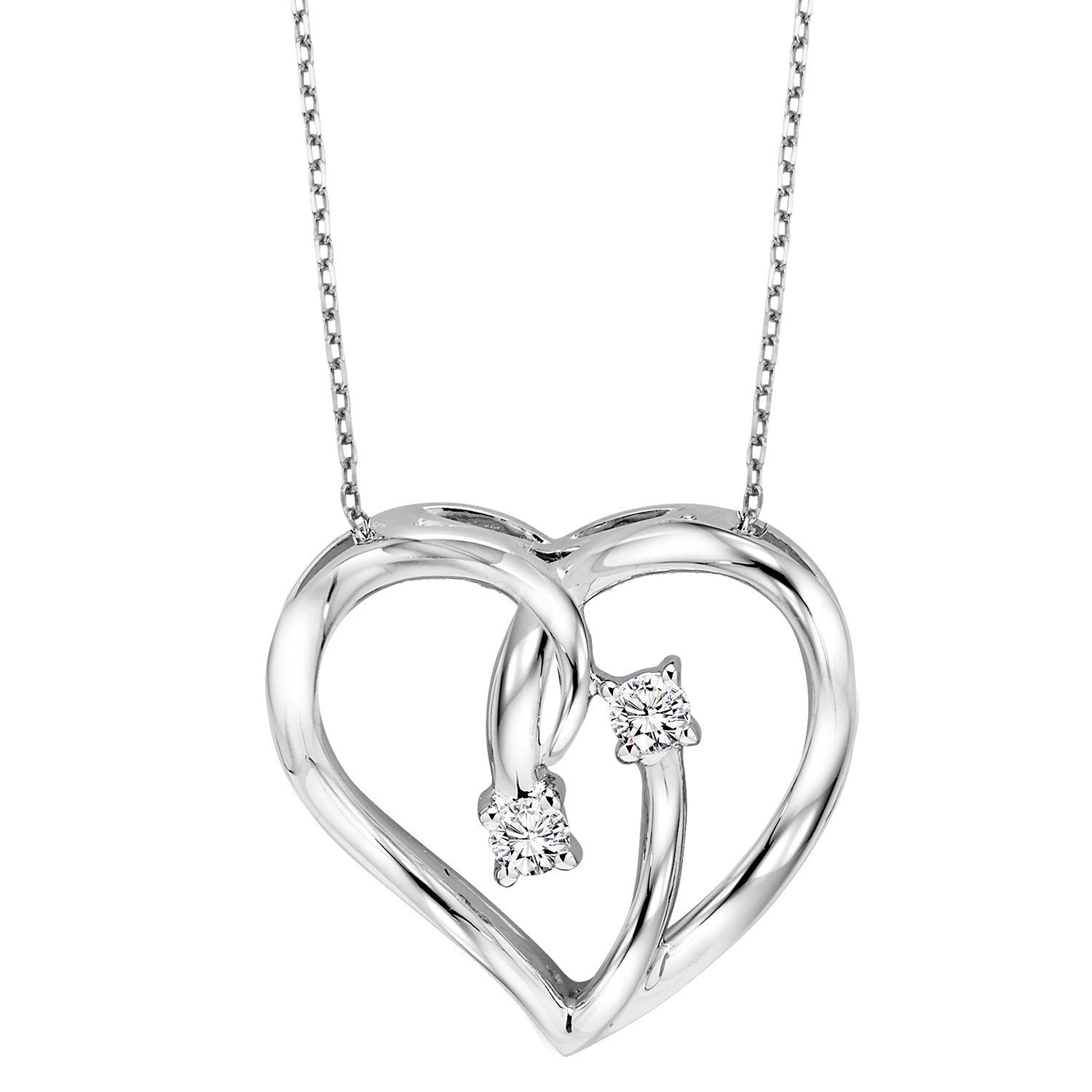 1500x1500 Silver Diamond Heart Pendant