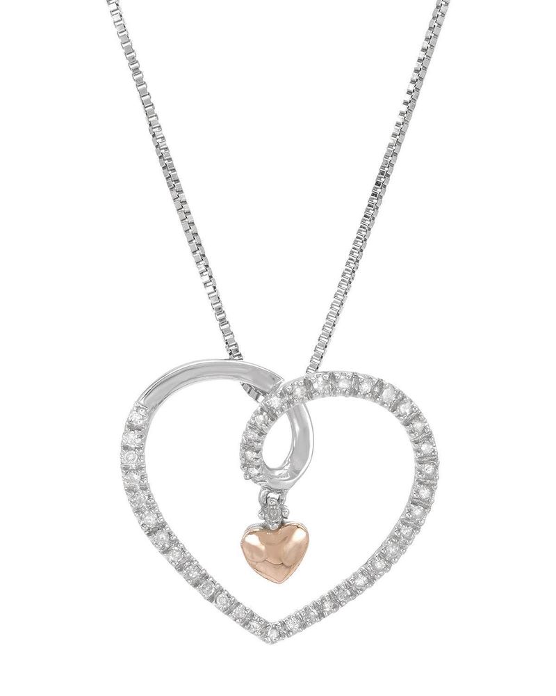 800x1000 pink gold genuine diamond i am loved floating heart