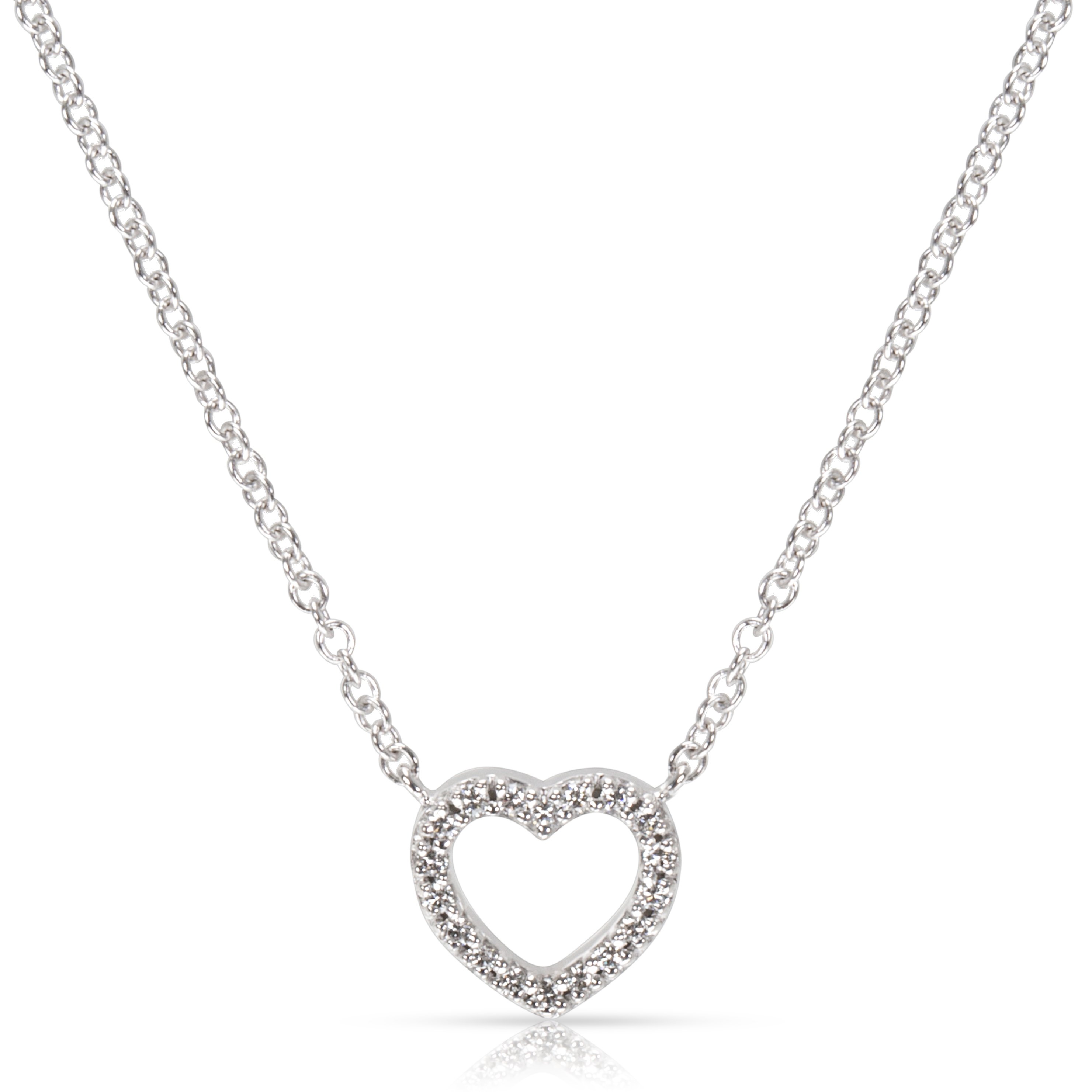 2961x2961 tiffany co metro mini diamond heart necklace in white gold