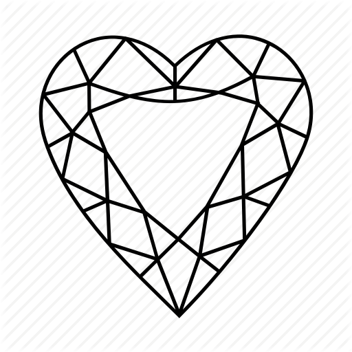 512x512 Collection Of Free Diamond Drawing Hearts Download On Ui Ex