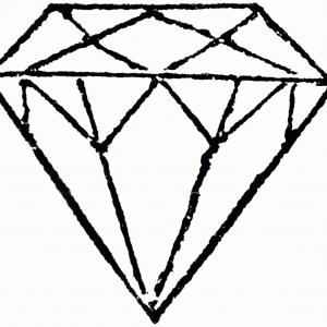 300x300 Clipart Diamond Line Drawing