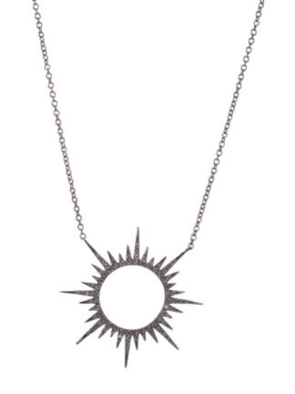324x432 Be Loved Diamond Circle Sunburst Necklace