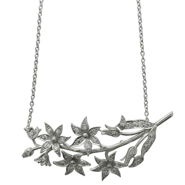 600x600 Vintage White Gold Diamond Pendant