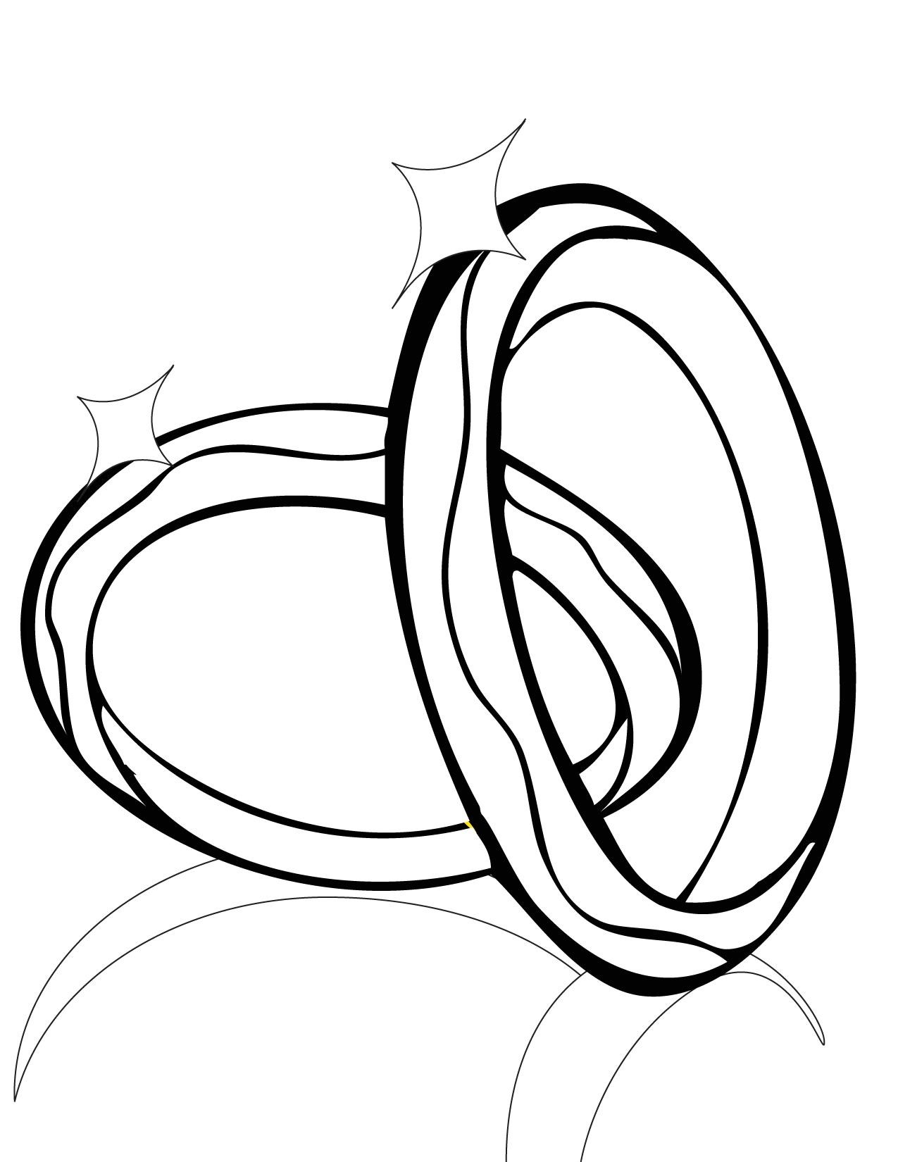 1275x1650 Diamond Outline Drawing