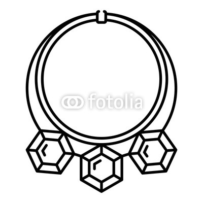 400x400 diamond necklace icon outline diamond necklace vector icon