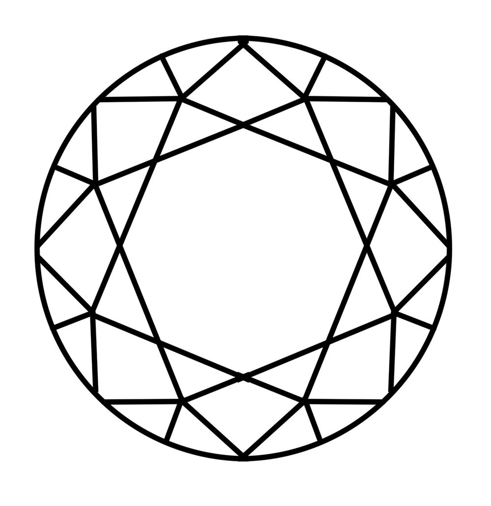 1000x1030 Diamond Drawing Outline For Free Download