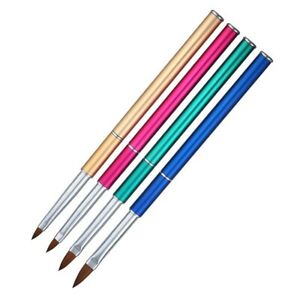 300x300 Nail Art Acrylic Brush Metal Handle Diamond Hair Pencil Manicure