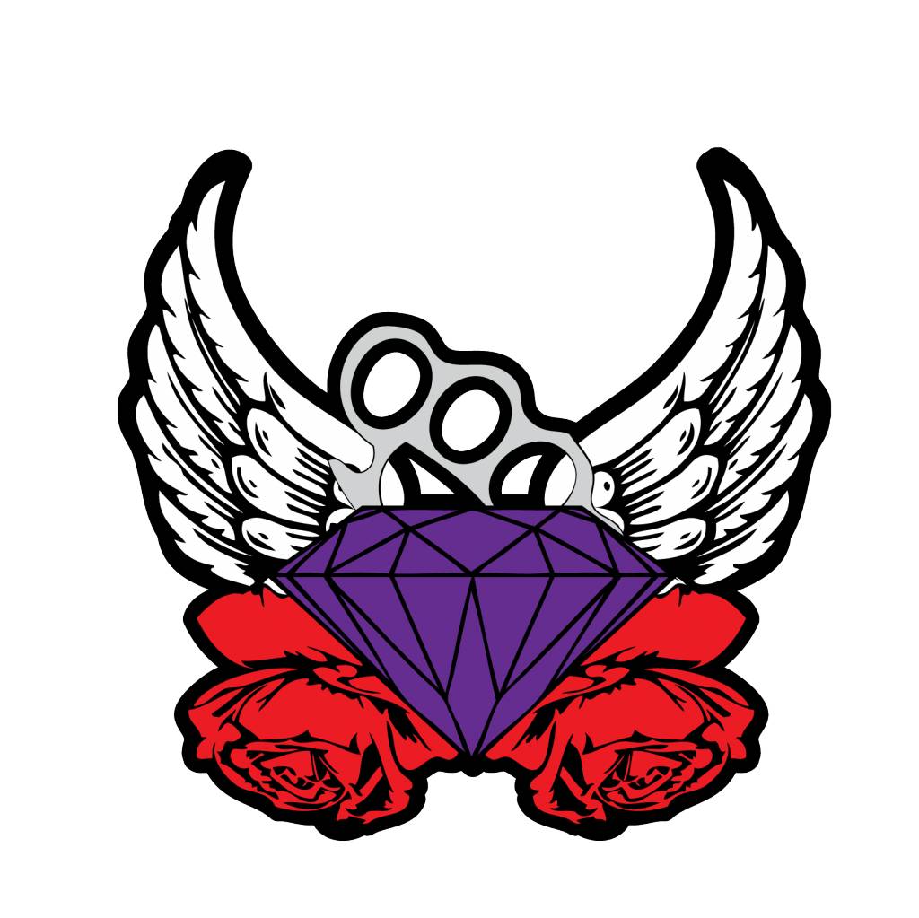 1024x1023 Diamond Wings Tattoo Hand Pencil Drawing On Paper