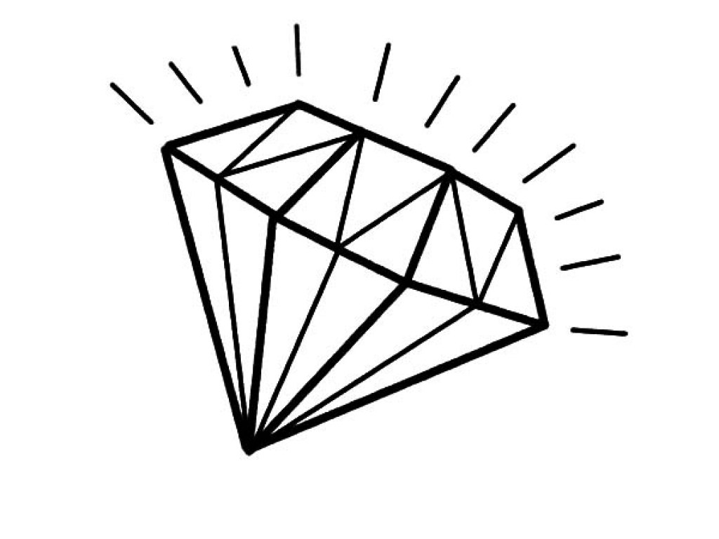 1024x768 Diamond Shape Coloring Page