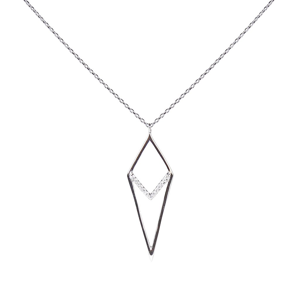 1024x1024 Sterling Diamond Shape Necklace Marlyn Schiff, Llc
