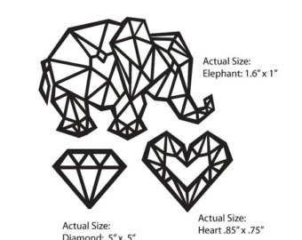 340x270 Diamond Heart Tattoo Etsy