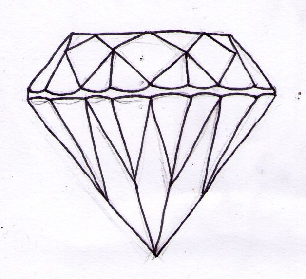 628x574 Hand Held Diamond Tattoo Drawing Photo