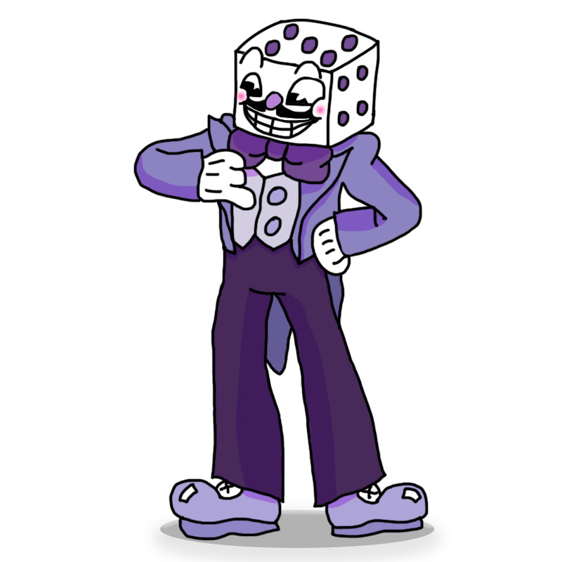 800x800 A Drawing Of King Dice From Cuphead Cuphead
