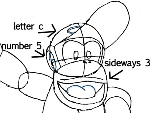 500x373 how to draw diddy kong driving his car from wii mario kart